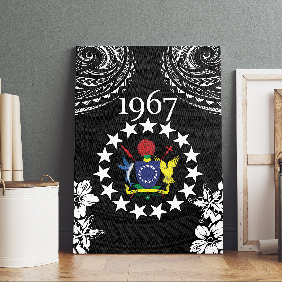 Cook Islands Ra o te Ui Ariki Est 1967 Canvas Wall Art