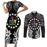 Cook Islands Ra o te Ui Ariki Est 1967 Couples Matching Short Sleeve Bodycon Dress and Long Sleeve Button Shirt