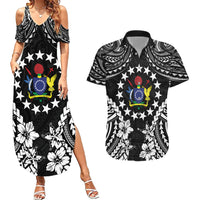 Cook Islands Ra o te Ui Ariki Est 1967 Couples Matching Summer Maxi Dress and Hawaiian Shirt