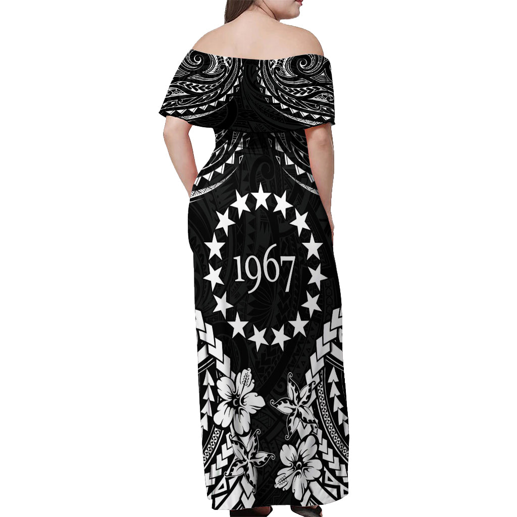 Cook Islands Ra o te Ui Ariki Est 1967 Off Shoulder Maxi Dress