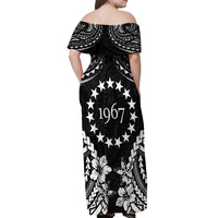 Cook Islands Ra o te Ui Ariki Est 1967 Off Shoulder Maxi Dress