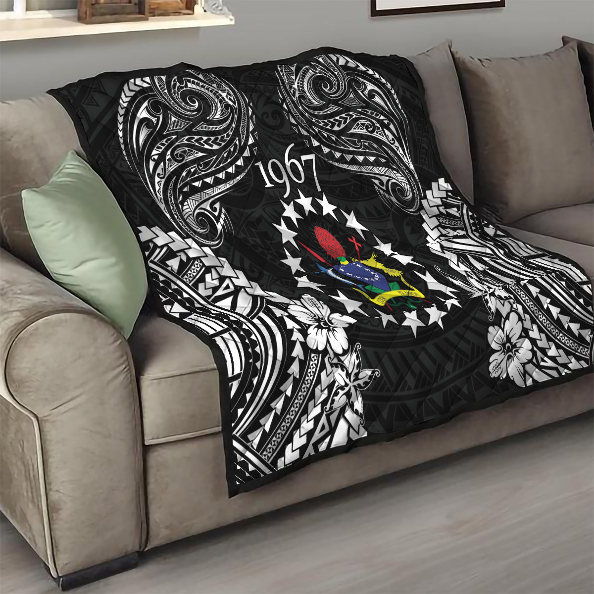 Cook Islands Ra o te Ui Ariki Est 1967 Quilt