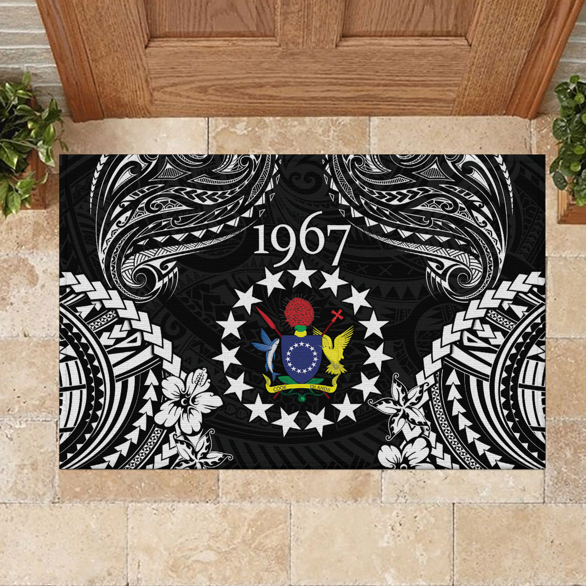 Cook Islands Ra o te Ui Ariki Est 1967 Rubber Doormat