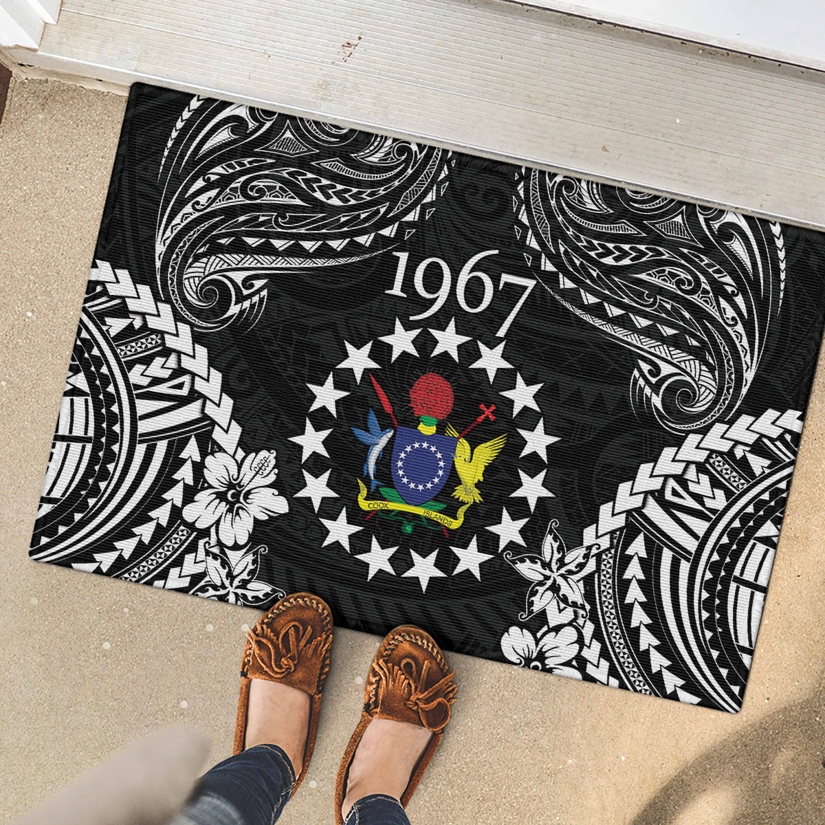 Cook Islands Ra o te Ui Ariki Est 1967 Rubber Doormat