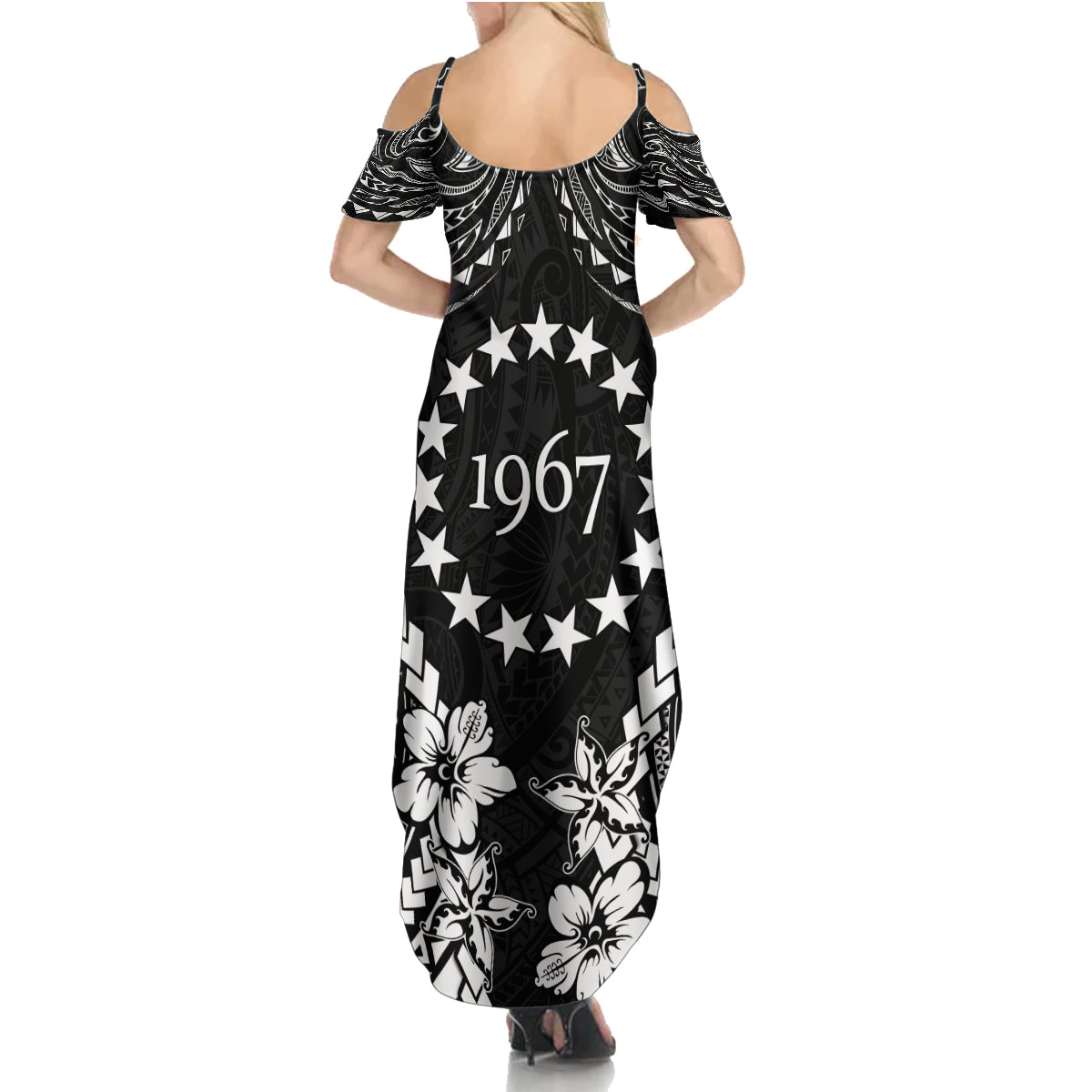 Cook Islands Ra o te Ui Ariki Est 1967 Summer Maxi Dress
