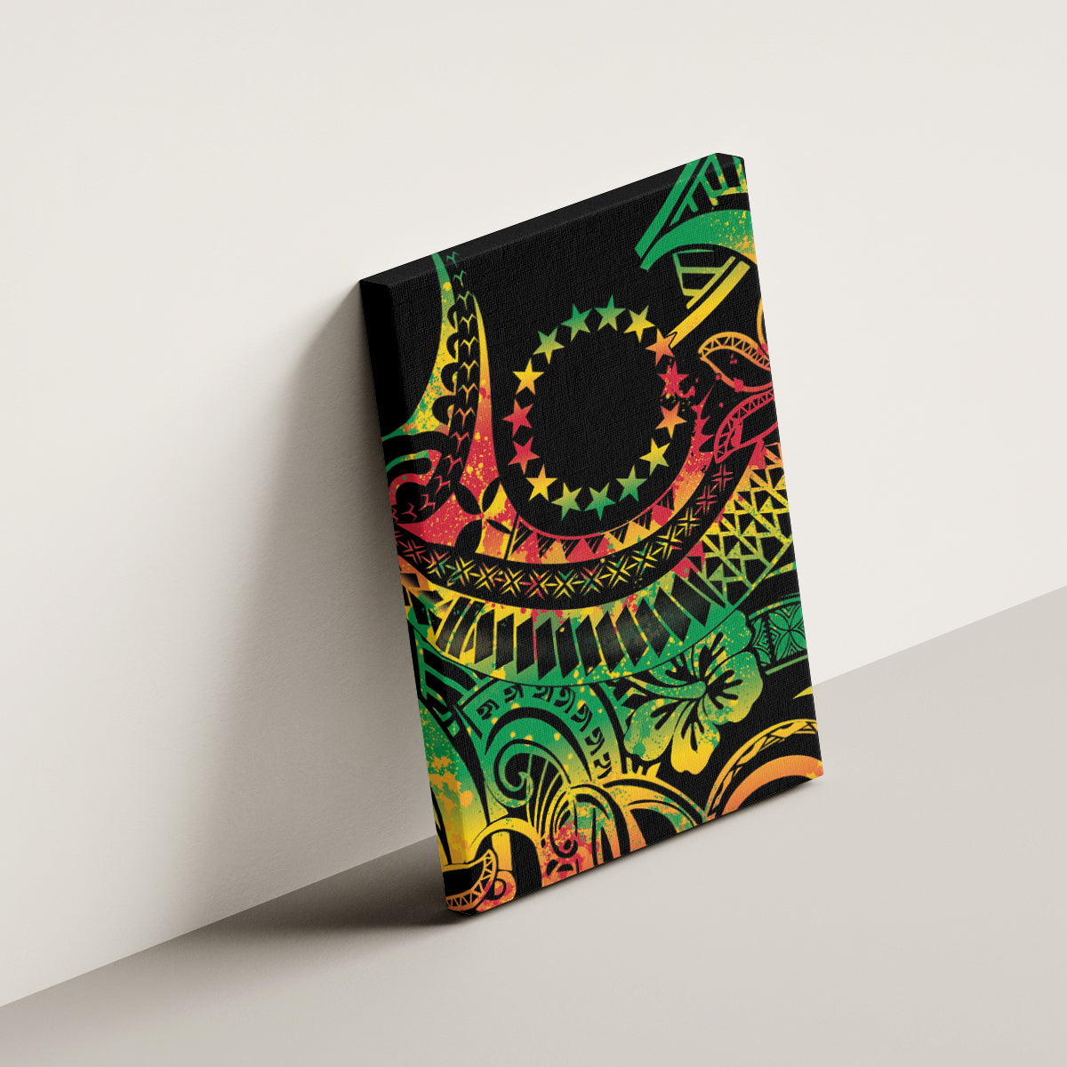Cook Islands 15 Stars Canvas Wall Art Kuki Airani Polynesian Tribal Wave Tattoo