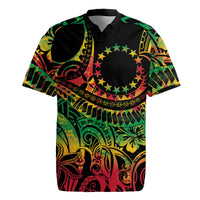 Cook Islands 15 Stars Rugby Jersey Kuki Airani Polynesian Tribal Wave Tattoo