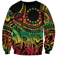 Cook Islands 15 Stars Sweatshirt Kuki Airani Polynesian Tribal Wave Tattoo