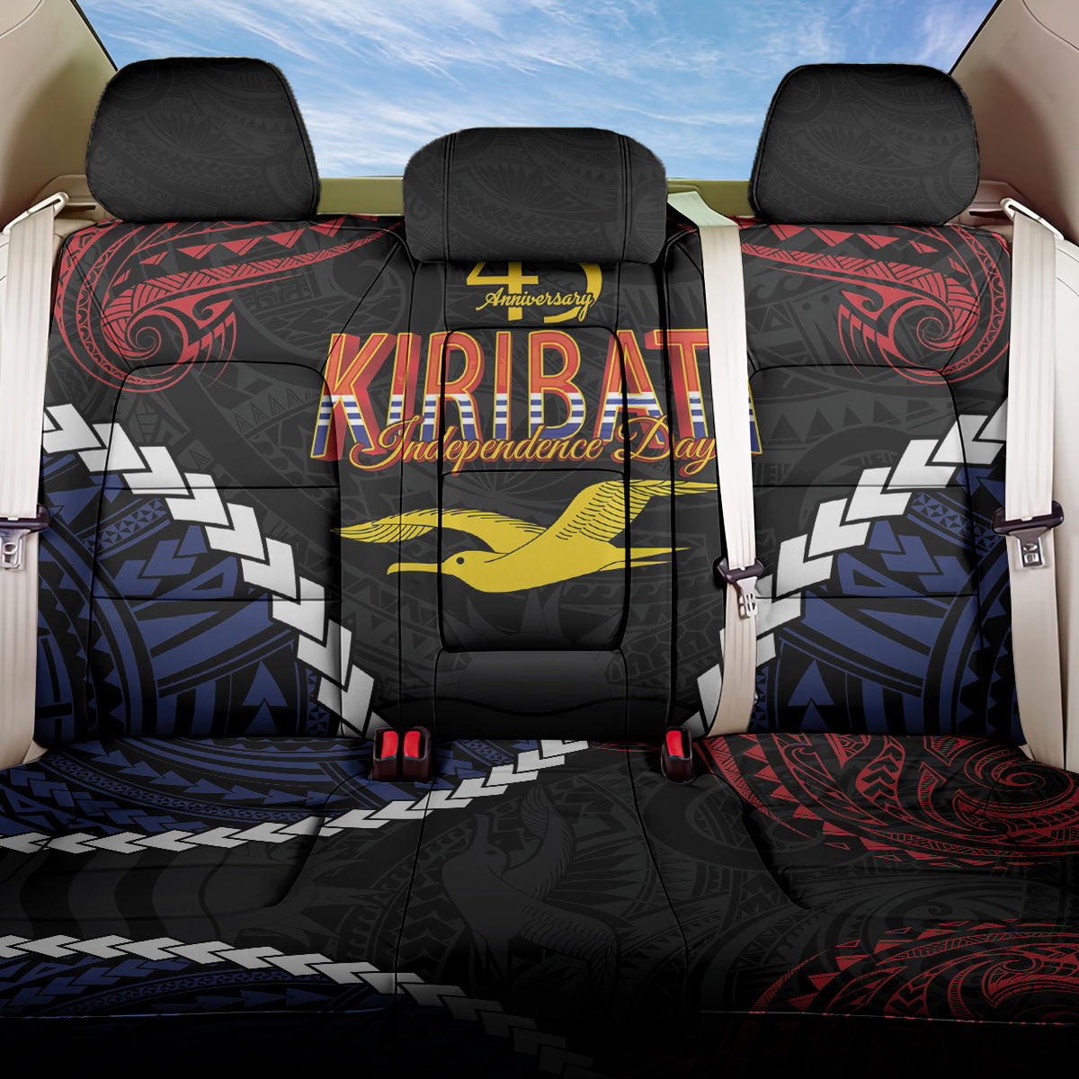 Kiribati 45th Anniversary Independence Day Back Car Seat Cover Since 1979
