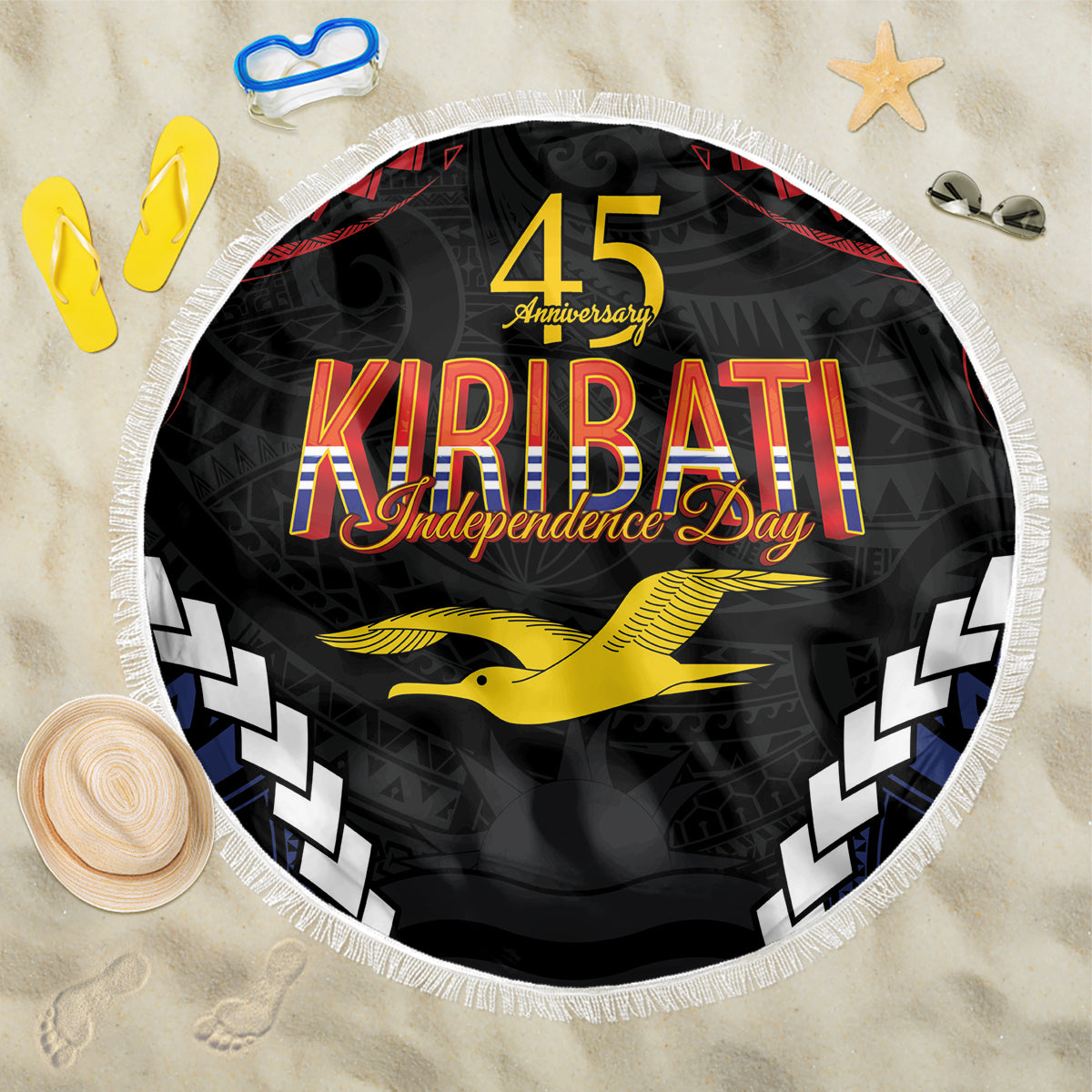 Kiribati 45th Anniversary Independence Day Beach Blanket Since 1979