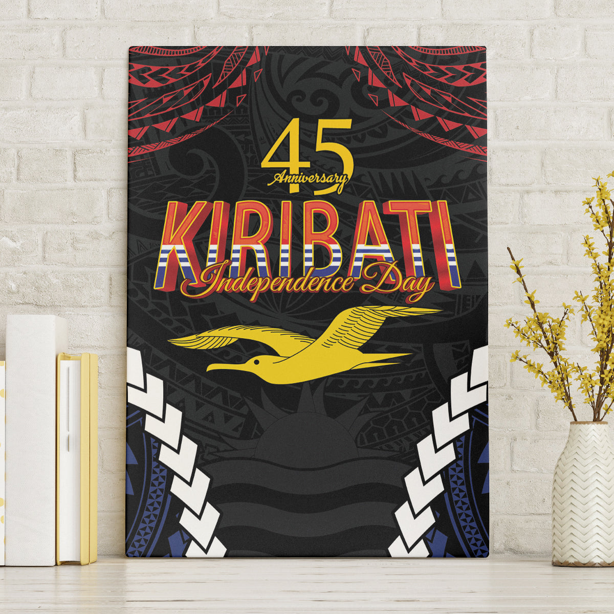 Kiribati 45th Anniversary Independence Day Canvas Wall Art Since 1979