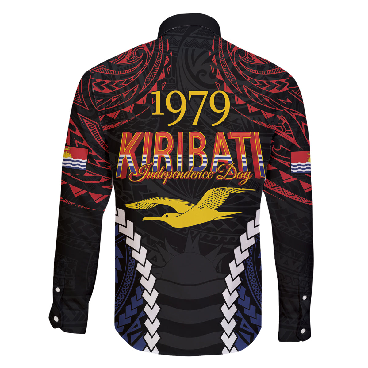 Kiribati 45th Anniversary Independence Day Family Matching Long Sleeve Bodycon Dress and Hawaiian Shirt Since 1979
