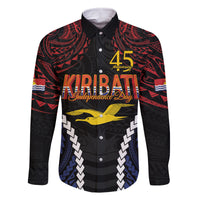 Kiribati 45th Anniversary Independence Day Family Matching Off The Shoulder Long Sleeve Dress and Hawaiian Shirt Since 1979