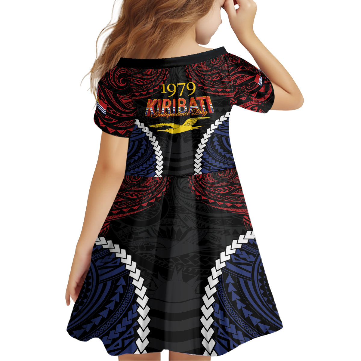 Kiribati 45th Anniversary Independence Day Family Matching Tank Maxi Dress and Hawaiian Shirt Since 1979