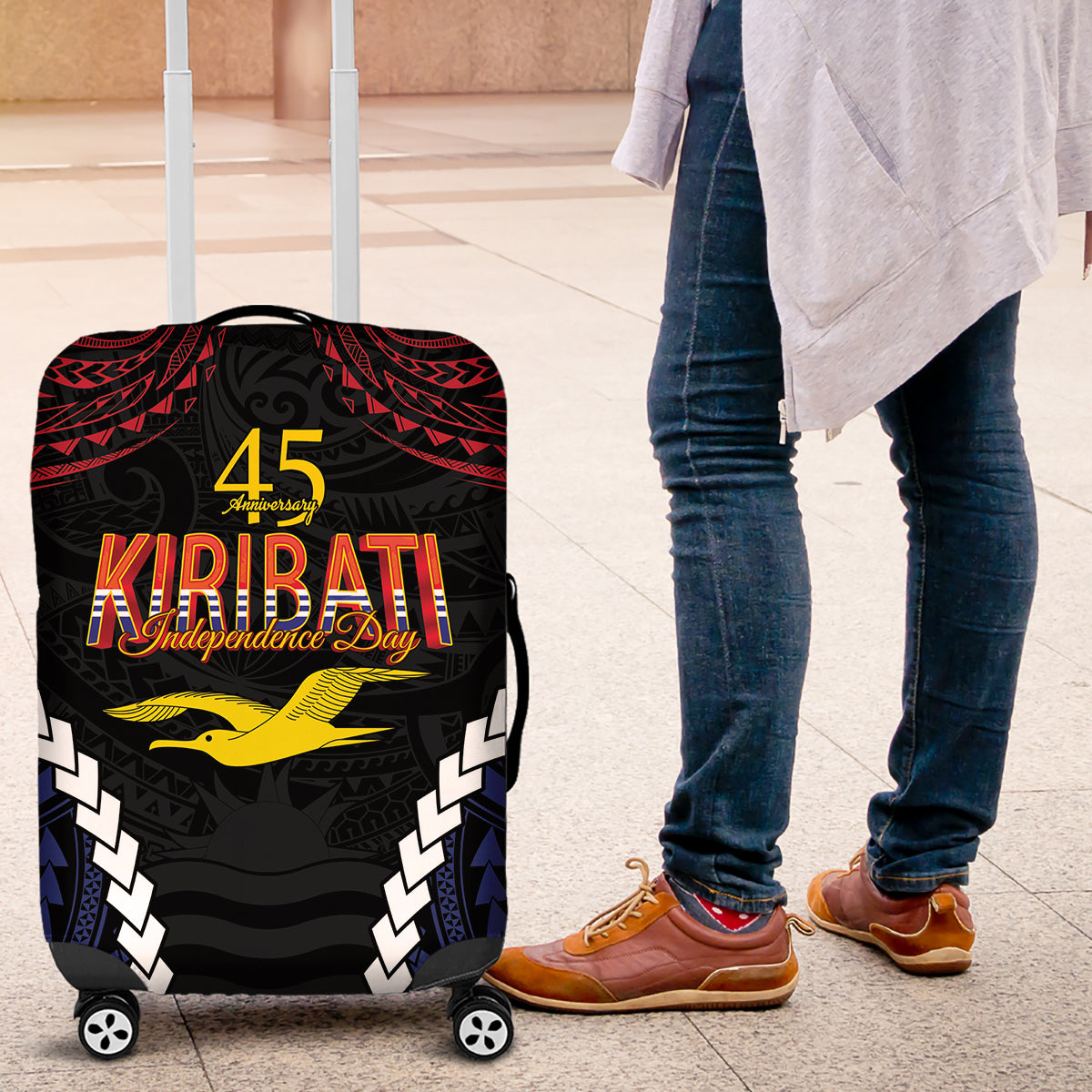 Kiribati 45th Anniversary Independence Day Luggage Cover Since 1979