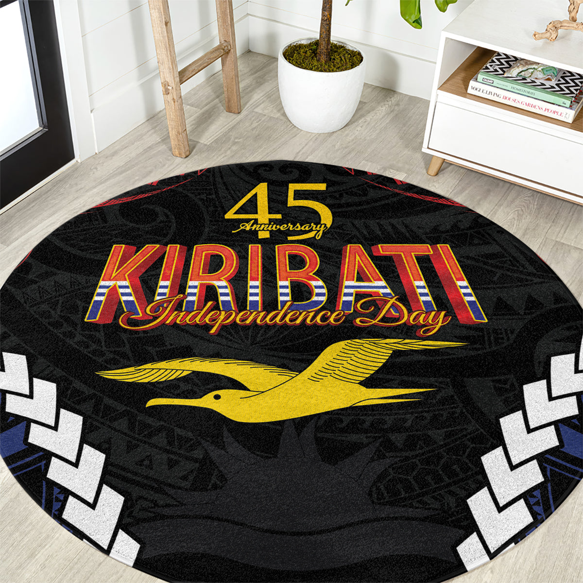 Kiribati 45th Anniversary Independence Day Round Carpet Since 1979