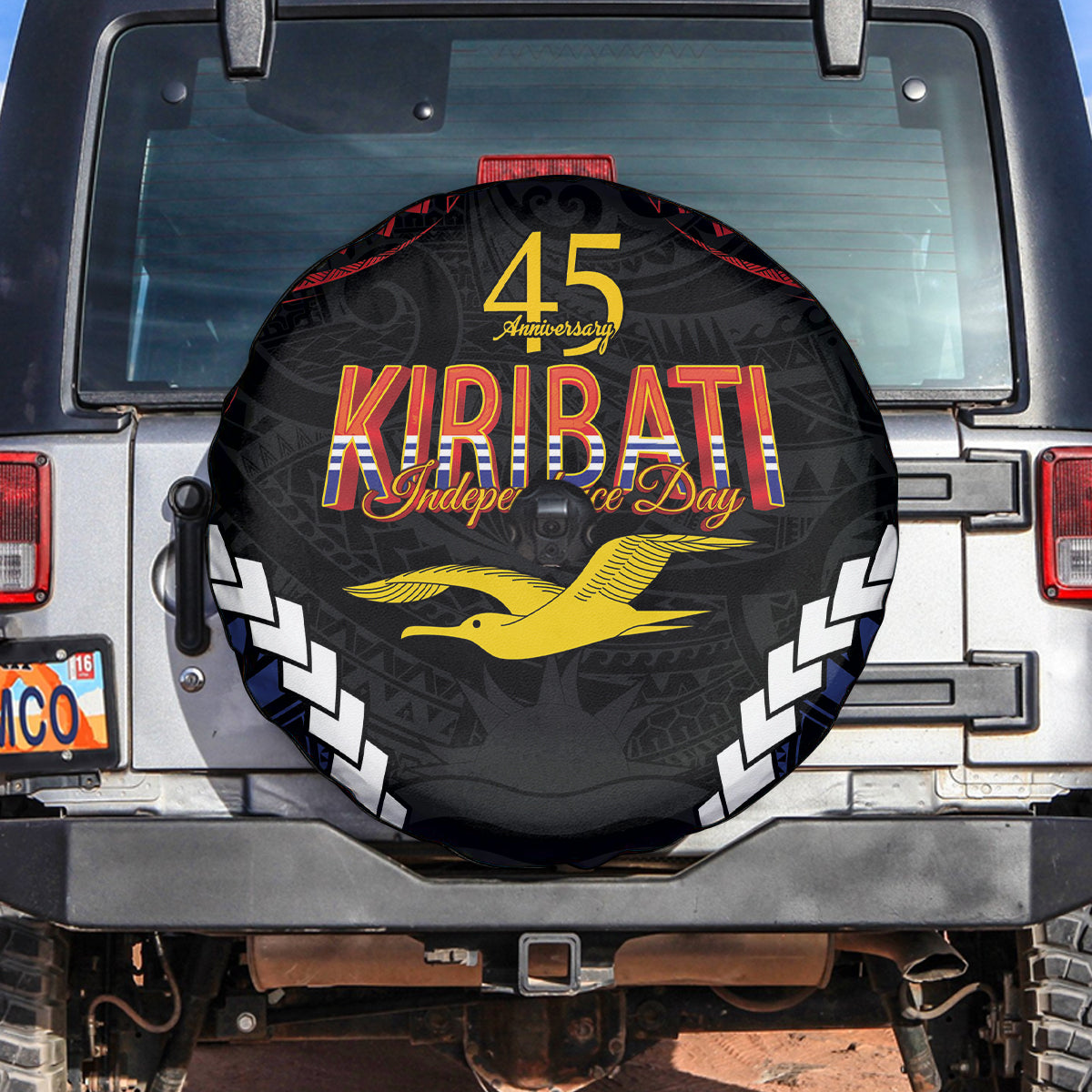 Kiribati 45th Anniversary Independence Day Spare Tire Cover Since 1979