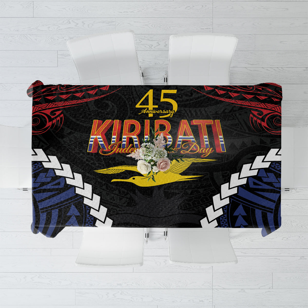 Kiribati 45th Anniversary Independence Day Tablecloth Since 1979