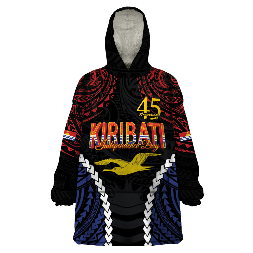 Kiribati 45th Anniversary Independence Day Wearable Blanket Hoodie Since 1979