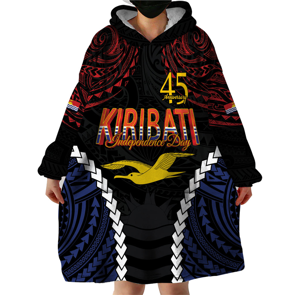Kiribati 45th Anniversary Independence Day Wearable Blanket Hoodie Since 1979