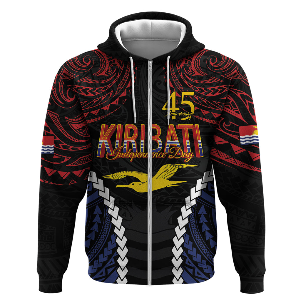 Kiribati 45th Anniversary Independence Day Zip Hoodie Since 1979