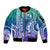 Custom King Kamehameha Day Hawaii Sleeve Zip Bomber Jacket Paradise of the Pacific Tribal Kakau - Gradient LT9 Unisex Gradient - Polynesian Pride