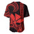 Custom King Kamehameha Day Hawaii Baseball Jersey Paradise of the Pacific Tribal Kakau - Red LT9 - Polynesian Pride