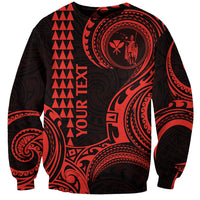 Custom King Kamehameha Day Hawaii Sweatshirt Paradise of the Pacific Tribal Kakau - Red LT9 Unisex Red - Polynesian Pride