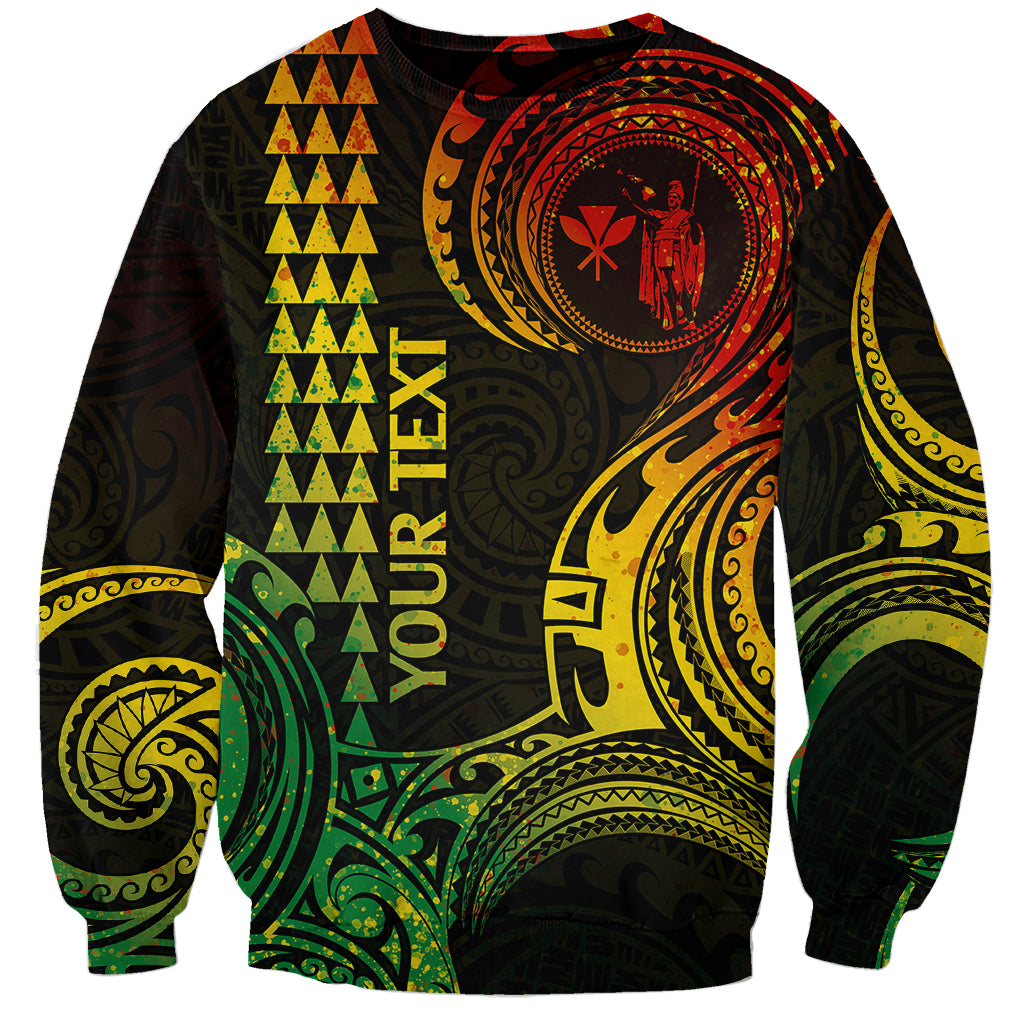 Custom King Kamehameha Day Hawaii Sweatshirt Paradise of the Pacific Tribal Kakau - Reggae LT9 Unisex Reggae - Polynesian Pride