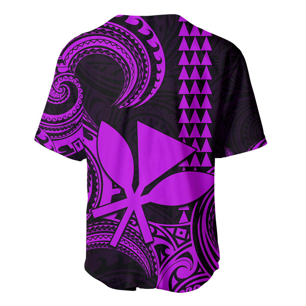 Custom King Kamehameha Day Hawaii Baseball Jersey Paradise of the Pacific Tribal Kakau - Purple LT9 - Polynesian Pride