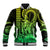 King Kamehameha Day Hawaii Baseball Jacket Paradise of the Pacific Tribal Kakau with Kanaka Maoli - Lime LT9 Unisex Lime - Polynesian Pride