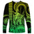 King Kamehameha Day Hawaii Long Sleeve Shirt Paradise of the Pacific Tribal Kakau with Kanaka Maoli - Lime LT9 Unisex Lime - Polynesian Pride