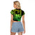 King Kamehameha Day Hawaii Raglan Cropped T Shirt Paradise of the Pacific Tribal Kakau with Kanaka Maoli - Lime LT9 - Polynesian Pride