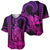 King Kamehameha Day Hawaii Baseball Jersey Paradise of the Pacific Tribal Kakau with Kanaka Maoli - Pink Gradient LT9 - Polynesian Pride