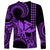 King Kamehameha Day Hawaii Long Sleeve Shirt Paradise of the Pacific Tribal Kakau with Kanaka Maoli - Purple LT9 - Polynesian Pride