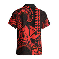 King Kamehameha Day Hawaii Hawaiian Shirt Paradise of the Pacific Tribal Kakau with Kanaka Maoli - Red LT9 - Polynesian Pride