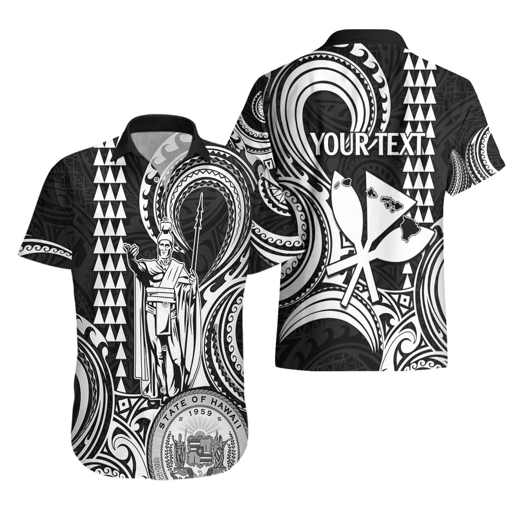 Custom King Kamehameha Day Hawaii Hawaiian Shirt Paradise of the Pacific Tribal Kakau with Kanaka Maoli - White LT9 - Polynesian Pride
