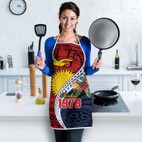 Flag of Kiribati Polynesian Pattern Apron Est 1979 With Tropical Flowers - Polynesian Pride