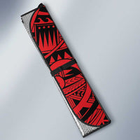 Flag of Kiribati Polynesian Pattern Auto Sun Shade Est 1979 With Tropical Flowers - Polynesian Pride