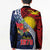 Flag of Kiribati Polynesian Pattern Blazer Est 1979 With Tropical Flowers - Polynesian Pride