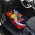 Flag of Kiribati Polynesian Pattern Car Mats Est 1979 With Tropical Flowers