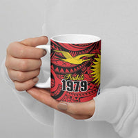 Flag of Kiribati Polynesian Pattern Ceramic Mug Est 1979 With Tropical Flowers - Polynesian Pride