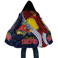 Flag of Kiribati Polynesian Pattern Cloak Est 1979 With Tropical Flowers - Polynesian Pride