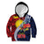 Flag of Kiribati Polynesian Pattern Kid Hoodie Est 1979 With Tropical Flowers
