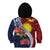 Flag of Kiribati Polynesian Pattern Kid Hoodie Est 1979 With Tropical Flowers
