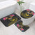 Kiribati Independence Day Personalised Bathroom Set Gold Frigatebird with Polynesian Pattern - Polynesian Pride
