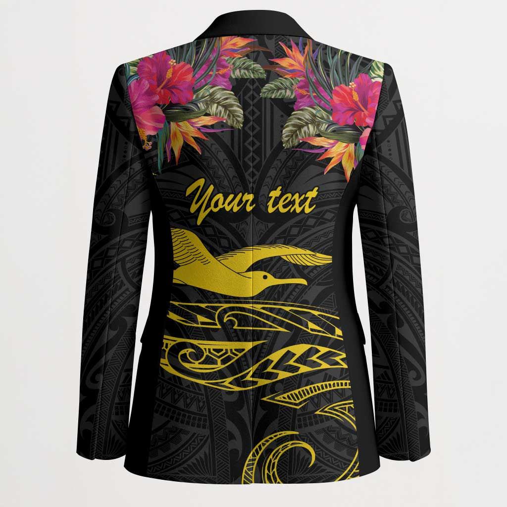 Kiribati Independence Day Personalised Blazer Gold Frigatebird with Polynesian Pattern - Polynesian Pride
