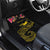Kiribati Independence Day Personalised Car Mats Gold Frigatebird with Polynesian Pattern