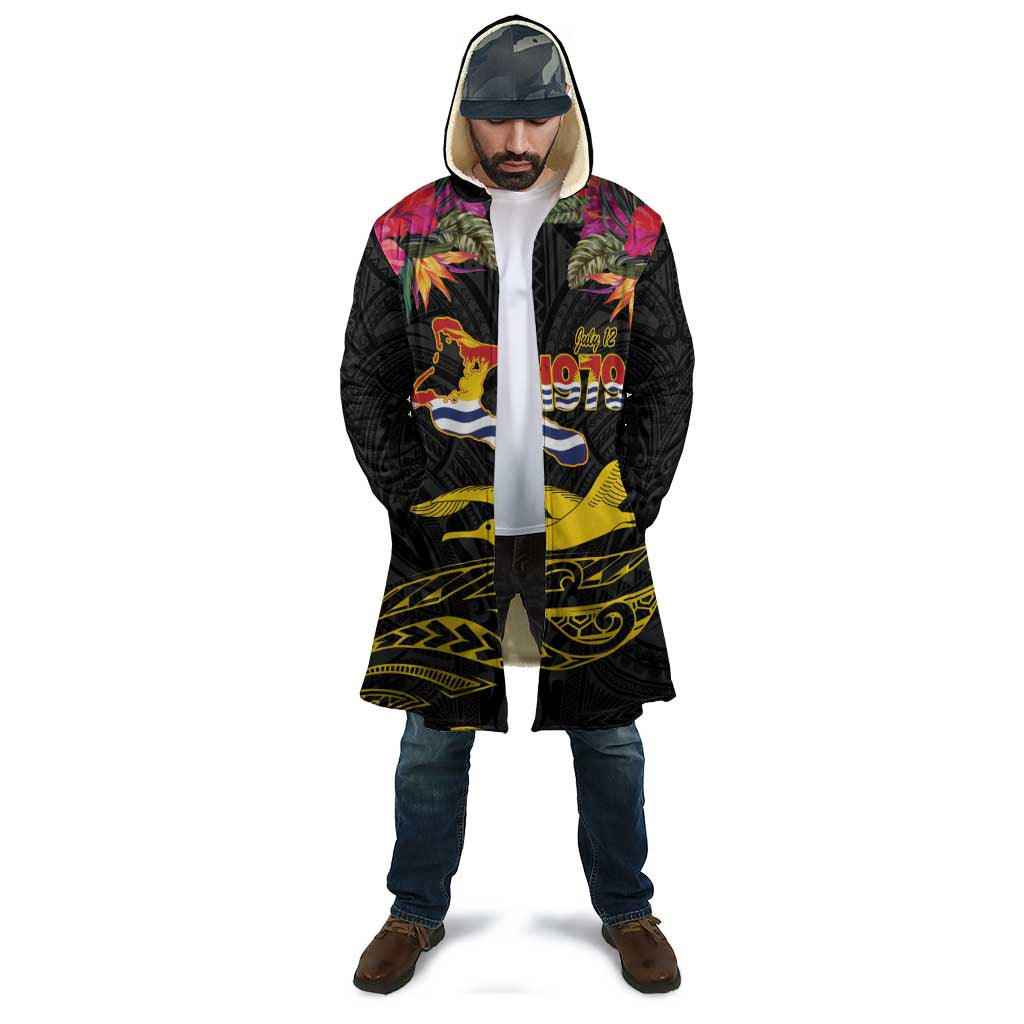 Kiribati Independence Day Personalised Cloak Gold Frigatebird with Polynesian Pattern - Polynesian Pride