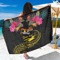 Kiribati Independence Day Personalised Sarong Gold Frigatebird with Polynesian Pattern
